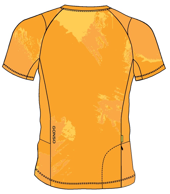 pánsky cyklistický dres GONSO Adventure Jersey 3/4 Zip glowing gold