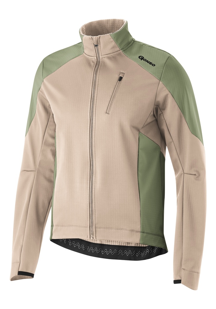 pánská cyklistická bunda Gonso Trail Jacket Softshell M timson sand/bellcourt castle