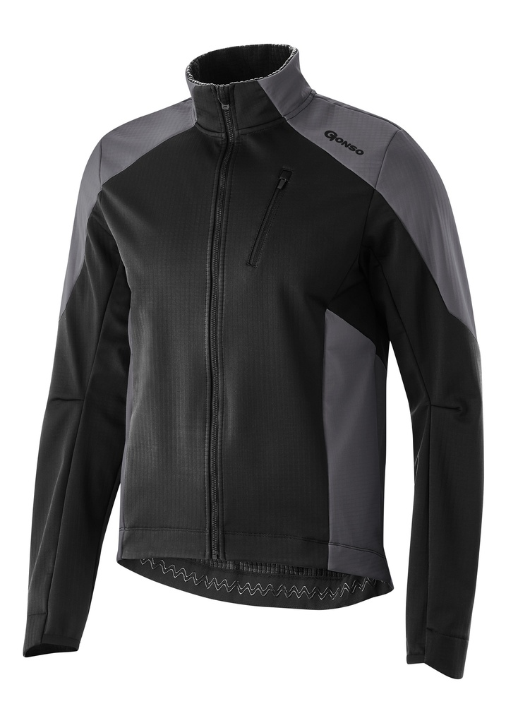 Herren-Radjacke Gonso Trail Jacket Softshell M timson black/mercury grey