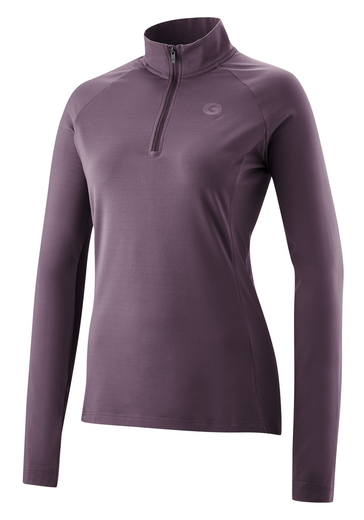 Damen-Radtrikot Gonso Essential Jersey Longsleeve W dark plum