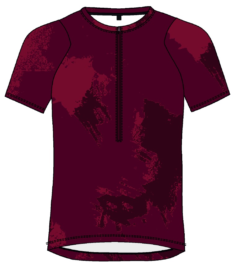 Herren-Radtrikot Gonso Adventure Jersey 3/4 Zip cherokee brick