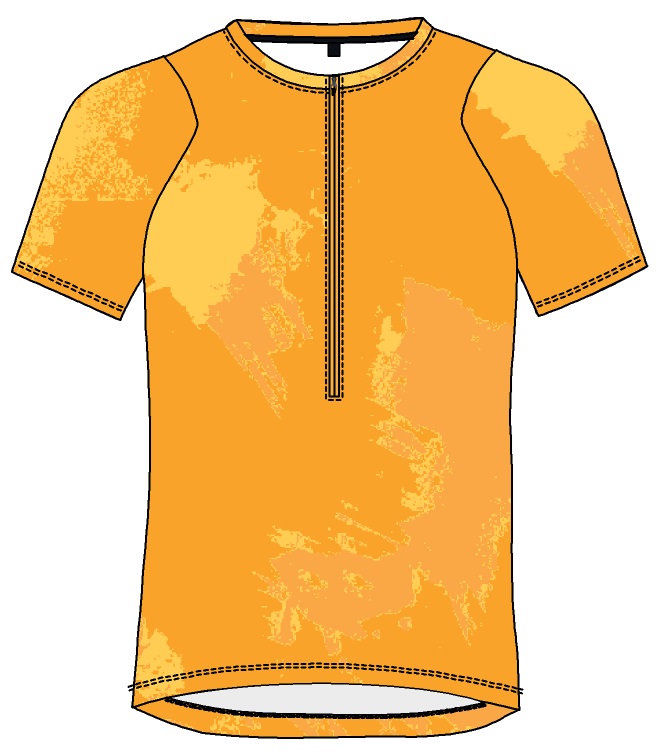 Herren-Radtrikot Gonso Adventure Jersey 3/4 Zip glowing gold