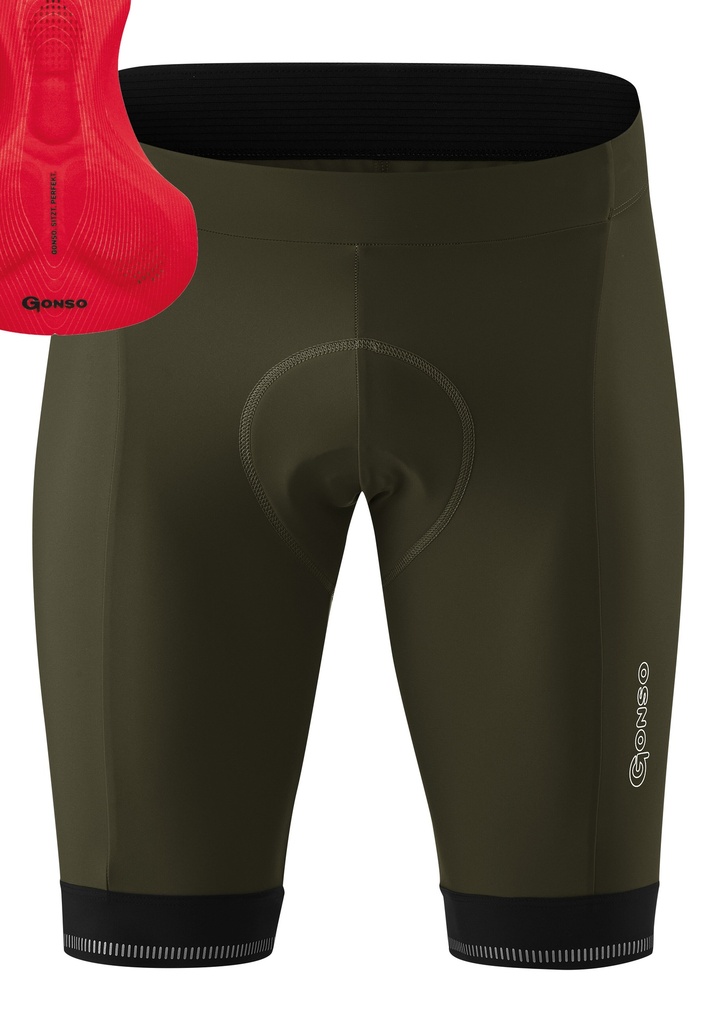 men's cycling pants Gonso Sitivo M dakota shadow/red